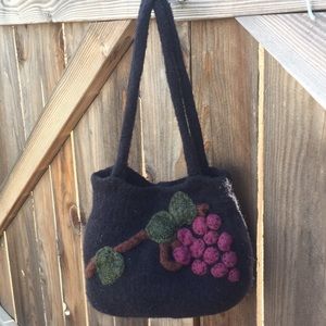 Handmade Wine Country Felted Purse NWT